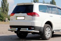 Mitsubishi Pajero Sport 2008–2015 Achterbeschermbeugel AK003-Special (2 stuks, RVS) foto 1