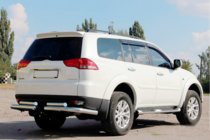 Mitsubishi Pajero Sport 2008–2015 Achterbeschermbeugel AK003-Special (2 stuks, RVS) foto 3