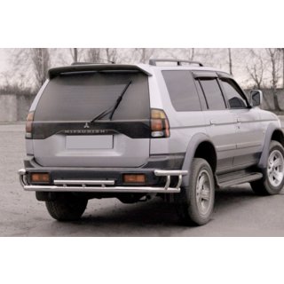 Achterbeschermbeugel AK005-2 (RVS) Mitsubishi Pajero Sport 1996–2007 foto 1