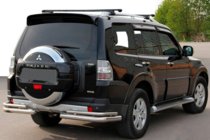 Mitsubishi Pajero Wagon IV 2006–2021 AK003 dubbele achterbeugel (RVS) foto 1