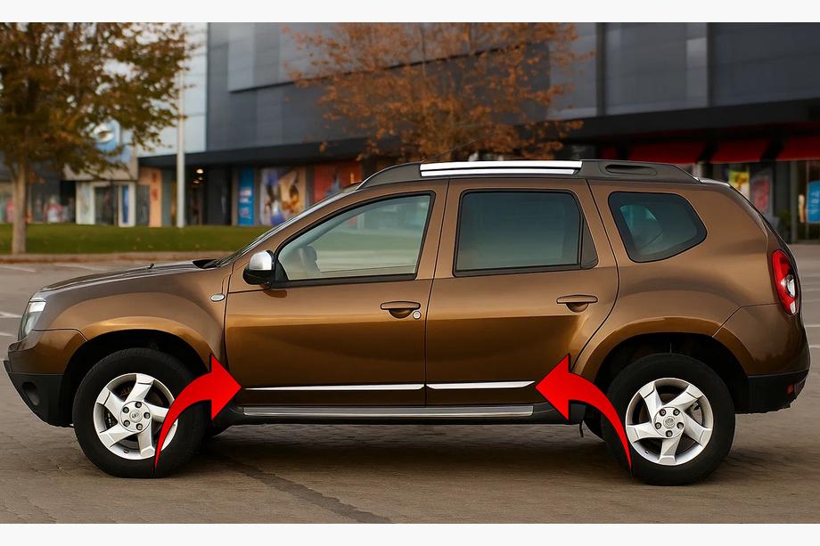 Renault Duster 2008–2017 Deurstrip (set van 4, RVS) Image