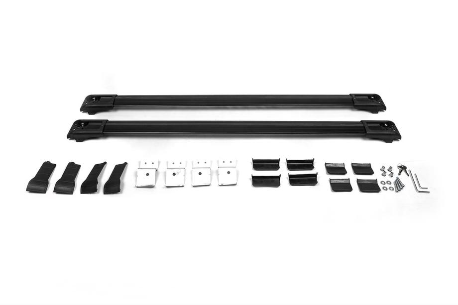Skoda Yeti 2009–2017 Afsluitbare dwarsdragers voor dakrails (2 stuks) Grijs Foto 9