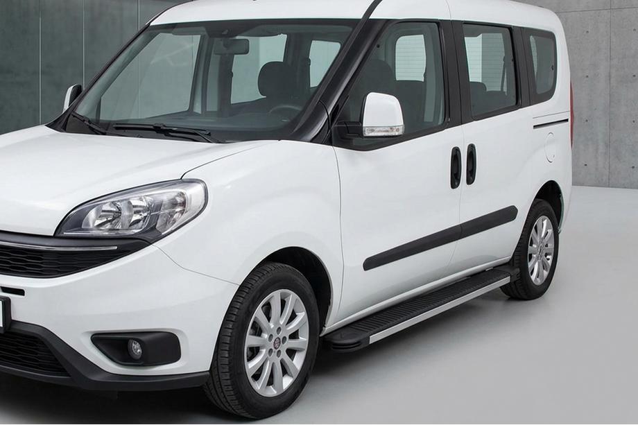 Fiat Doblo II 2010–2022 Maya side steps (2 stuks, aluminium) Image