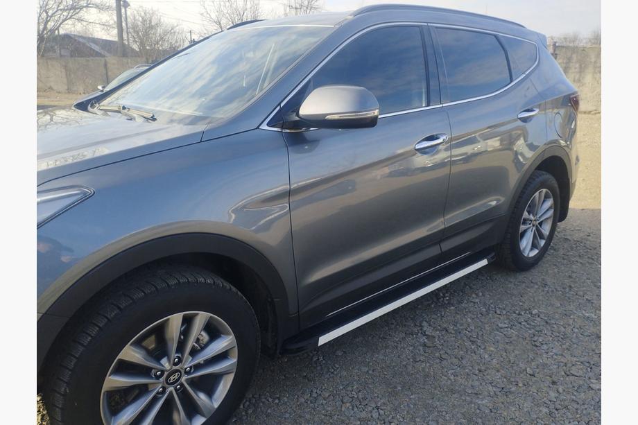 Hyundai Santa Fe 3 2012–2018 Side steps Maya V1 (2 stuks, aluminium) Image