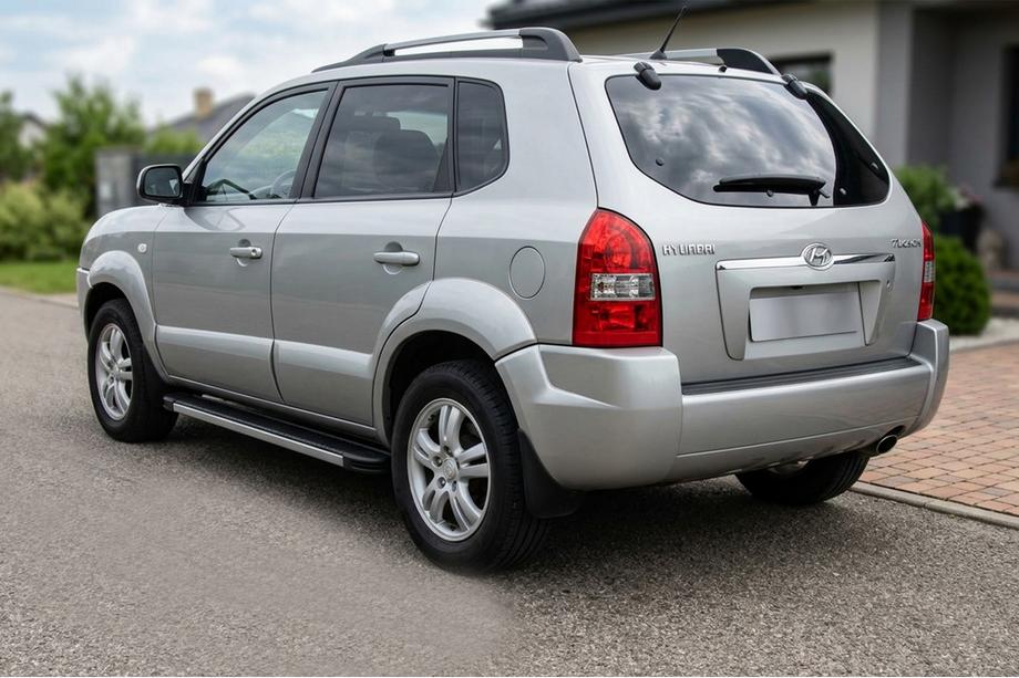 Hyundai Tucson JM 2004– Side steps Maya V1 (2 stuks, aluminium) Foto 1