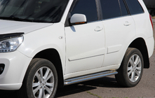 Chery Tiggo 1 2005–2016 Premium side steps (2 st., RVS) Ø60 foto 1