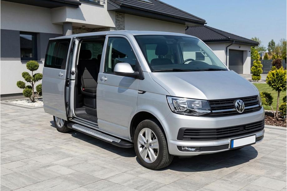 Volkswagen T6 2015–2024 Line side steps (set van 2, aluminium) Korte wielbasis Image