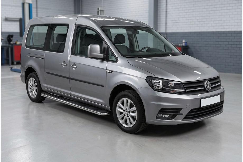 Volkswagen Caddy 2015–2020 Maydos V1 side steps (set van 2, aluminium/RVS) Maxi basis Image