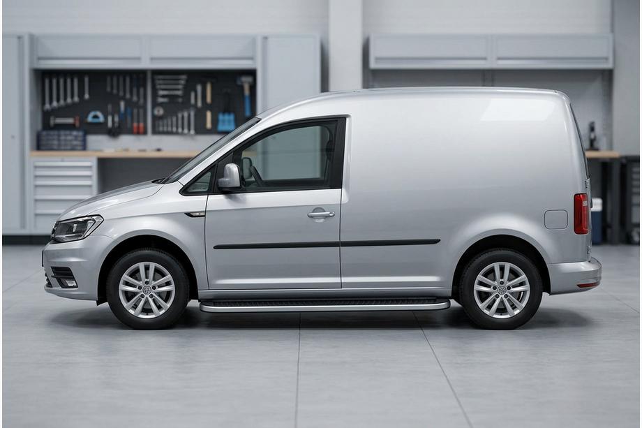 Volkswagen Caddy 2015–2020 Side steps Tayga Grey (set van 2, aluminium) Image