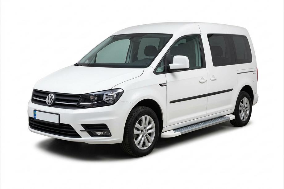Volkswagen Caddy 2015–2020 Allmond White zijtreden (2 st., aluminium) Image