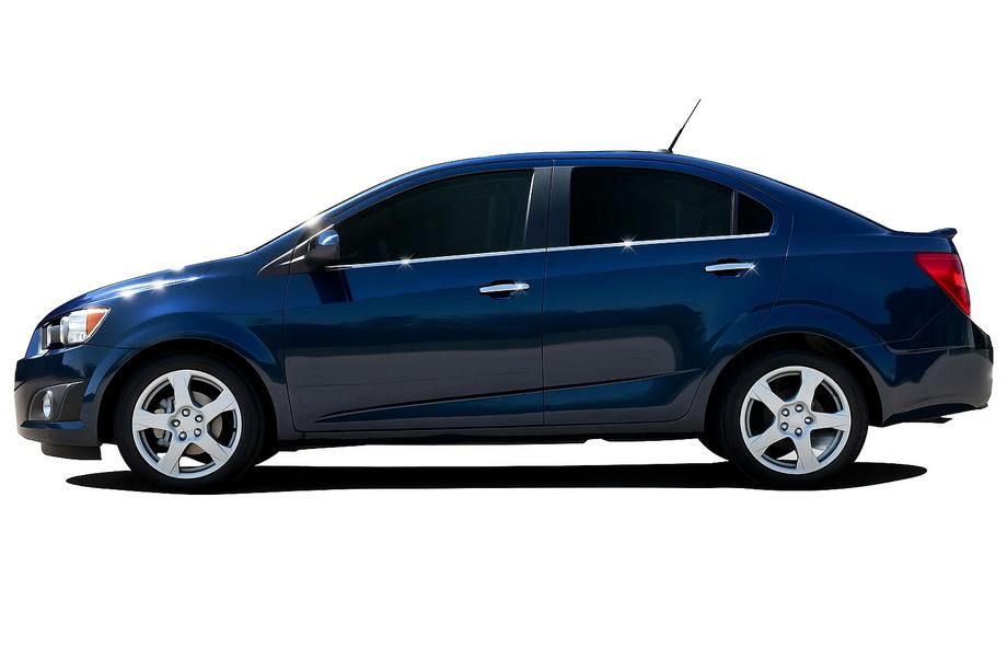 Chevrolet Aveo T300 2011–2020 Onderste raamlijsten (RVS) Hatchback, OmsaLine - Italiaans roestvrij staal Image