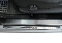 Chevrolet Aveo T250 2005–2011 Carmos RVS instaplijsten (set 4 stuks) foto 3