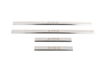 Chevrolet Aveo T250 2005–2011 Carmos RVS instaplijsten (set 4 stuks) foto 2