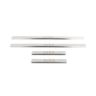 Carmos RVS instaplijsten (set 4 stuks) Chevrolet Aveo T250 2005–2011 foto 2