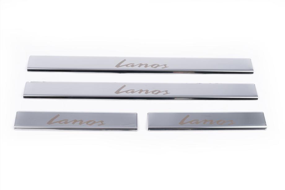 Daewoo Lanos 1998–2017 Carmos V1 instaplijsten (4 stuks, RVS) Foto 2