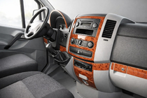 Mercedes Sprinter W906 2006–2018 Dashboardpanelen set (Meric, 19-delig) Houtlook foto 1