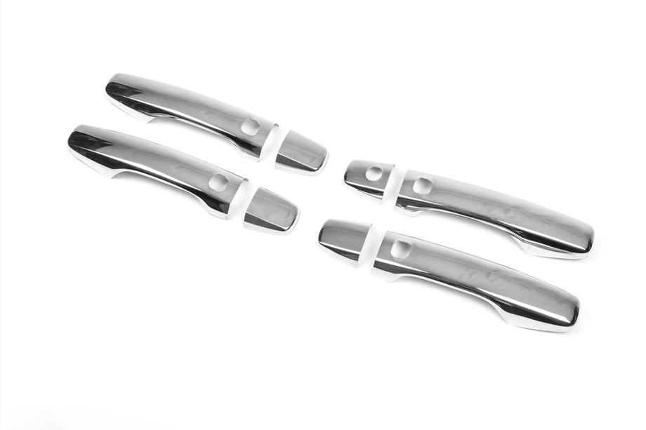 Toyota Land Cruiser 200 2007–2021 Deurhendelcovers 2008-2015 (4 stuks, RVS) Zonder uitsparing voor knop, Carmos - Turks staal Foto 2