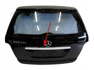 Mercedes ML W164 2005–2011 Sierlijst boven kentekenplaat (RVS) foto 1