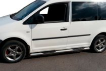 Volkswagen Caddy 2004–2010 Sidebars (set van 2, RVS) 70 mm, Maxi-basis foto 3