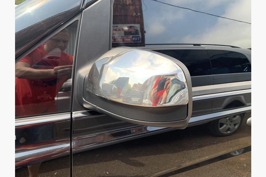 Mercedes Vito W639 2004–2014 Spiegelkappen Vito 2010-2015 (2 st.) OmsaLine - Italiaans roestvrij staal Foto 8
