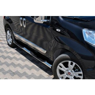 Zijbuizen Ø70 (2 st., RVS) Fiat Fiorino/Qubo 2008–2024 foto 1