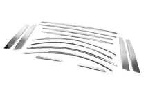 Hyundai Accent 2006–2010 Complete raamlijstenset (14-delig, RVS) foto 2