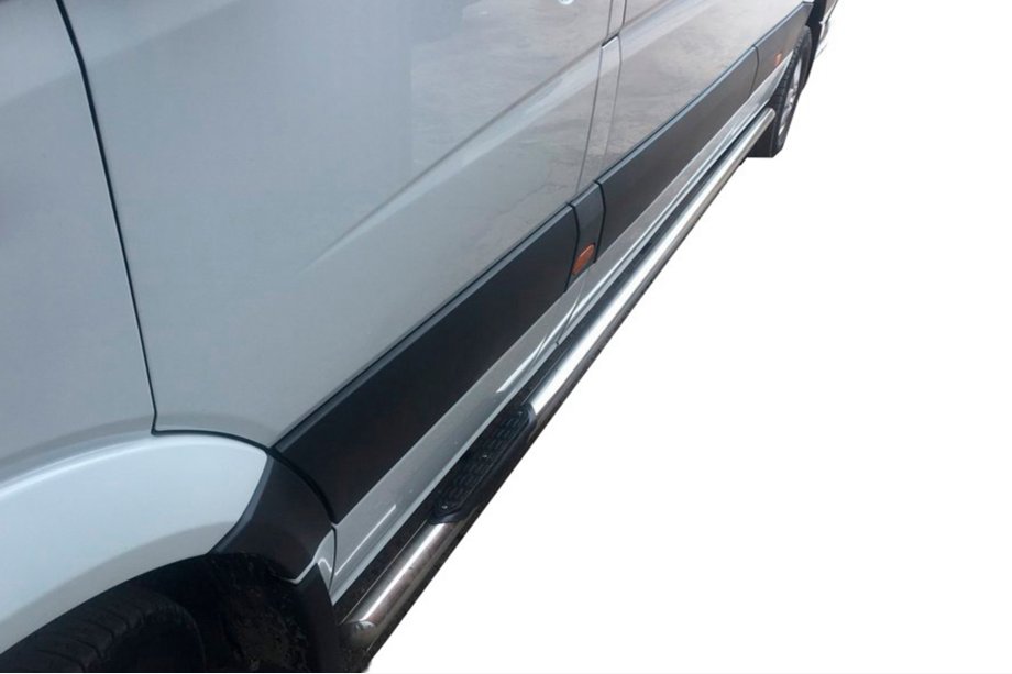 Volkswagen Crafter 2006–2016 Sidebars (set van 2, RVS) Ø70, korte wielbasis Foto 5