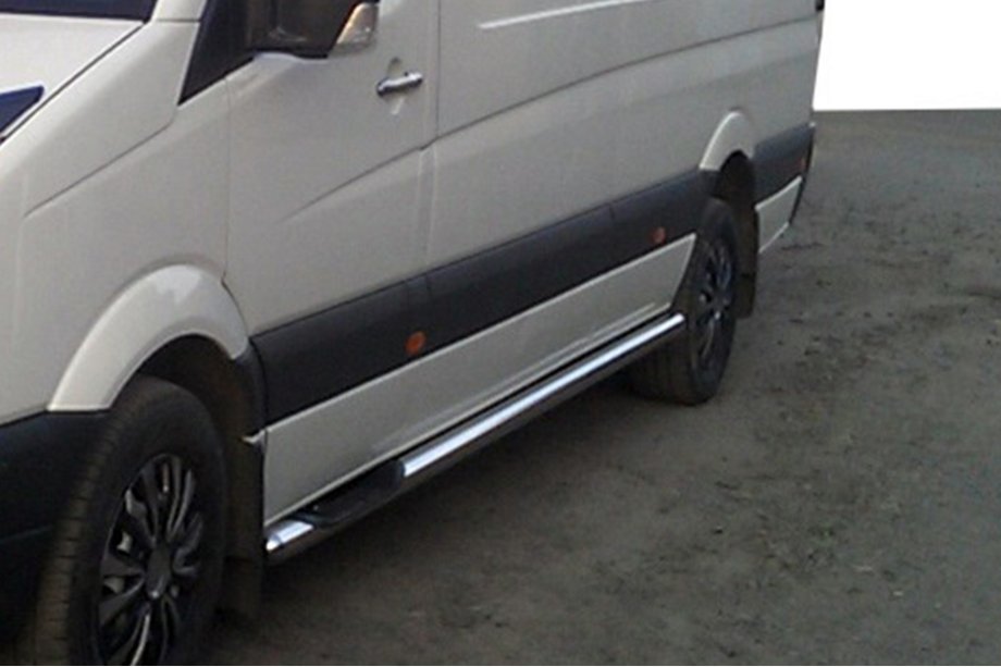 Volkswagen Crafter 2006–2016 Sidebars (set van 2, RVS) Ø70, korte wielbasis Foto 7