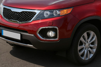 Kia Sorento II XM 2009–2014 Mistlampomlijsting 2010-2013 (2 st., RVS) foto 1