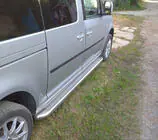 Volkswagen Caddy 2004–2010 Premium side steps (2 st., RVS) foto 2