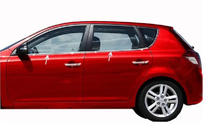 Kia Ceed 2007–2012 Raamomlijsting (4 stuks, RVS) foto 1