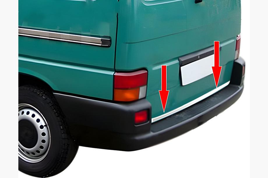 Volkswagen T4 Transporter 1990–2003 RVS laadrandbescherming voor de kofferbak OmsaLine, Achterklep - 1 deur Image