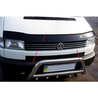 Grille sierlijsten rechte motorkap (8 stuks, RVS) Volkswagen T4 Transporter 1990–2003 foto 1