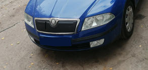 Skoda Octavia II A5 2006–2010 Winterafdekking voor grille (bovenste) foto 3