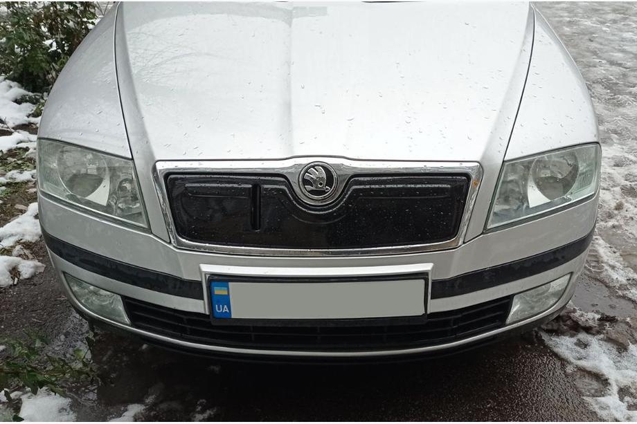 Skoda Octavia II A5 2006–2010 Winterafdekking voor grille (bovenste) Image