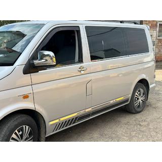 Raamomlijsting (2 stuks, RVS) Volkswagen T5 Transporter 2003–2010 foto 4