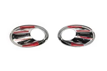 Nissan Qashqai 2010–2014 Mistlampomlijsting met uitsparing (set van 2, kunststof) foto 7