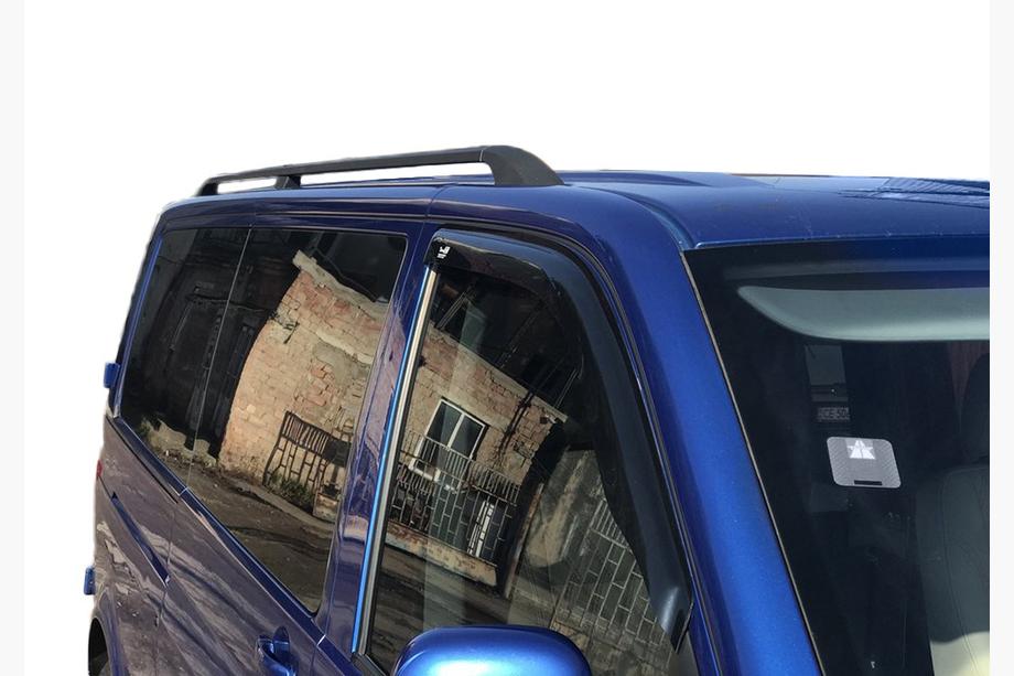 Volkswagen T5 Transporter 2003–2010 Zwarte dakrails Korte wielbasis, metalen voeten Image