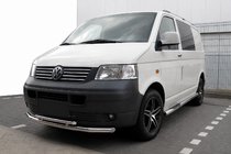 Volkswagen T5 Transporter 2003–2010 Voorbeschermbeugel ST014 (RVS) foto 1