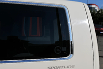 Volkswagen T5 Multivan 2003–2010 Complete raamomlijsting (14-delig, RVS) foto 2