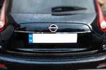 Nissan Juke 2010–2019 Chromen strip boven kenteken (RVS) OmsaLine - Italiaans roestvrij staal foto 1