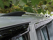 Volkswagen T5 2010–2015 Chromen dakrails Lange wielbasis, kunststof voetsteunen foto 13