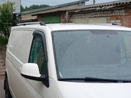 Volkswagen T6 2015–2024 Chromen dakrails Korte wielbasis, metalen voeten foto 3