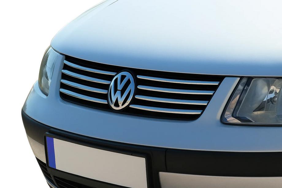 Volkswagen Passat B5 1997–2005 RVS grillelijsten 2001-2005, OmsaLine - Italiaans roestvrij staal Image