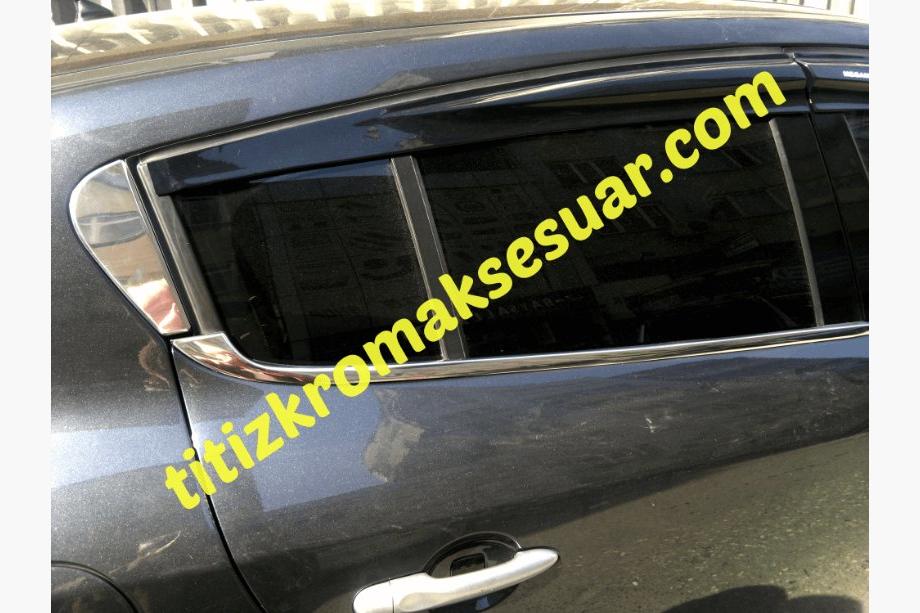 Renault Megane III 2009–2016 Bovenste raamomlijsting (HB, 6-delig, RVS) Foto 5