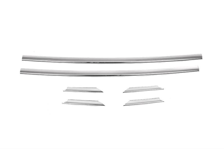 Renault Trafic 2001–2015 Chromen bumperrooster afdekkappen 2007-2015 (6 stuks, RVS) Foto 2