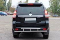 Toyota Land Cruiser Prado 150 2009–2023 Achterbeschermbeugel AK002-2v2 (RVS) foto 2