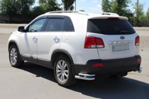 Kia Sorento II XM 2009–2014 Achterste dubbele hoekstukken AK003-подвійний (RVS) foto 2
