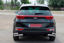 Kia Sportage 2015–2021 Dubbele achterhoekbescherming AK003-подвійний (RVS) foto 3