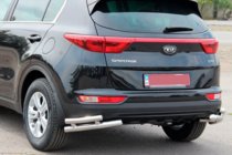 Kia Sportage 2015–2021 Dubbele achterhoekbescherming AK003-подвійний (RVS) foto 2
